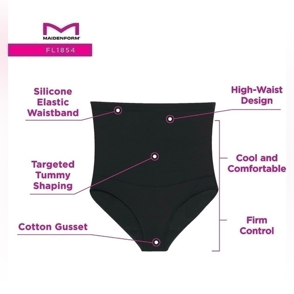 NWT - Maidenform Flexees Women's Shapewear Hi-Waist Brief Firm Control,, Sz M - Picture 4 of 9